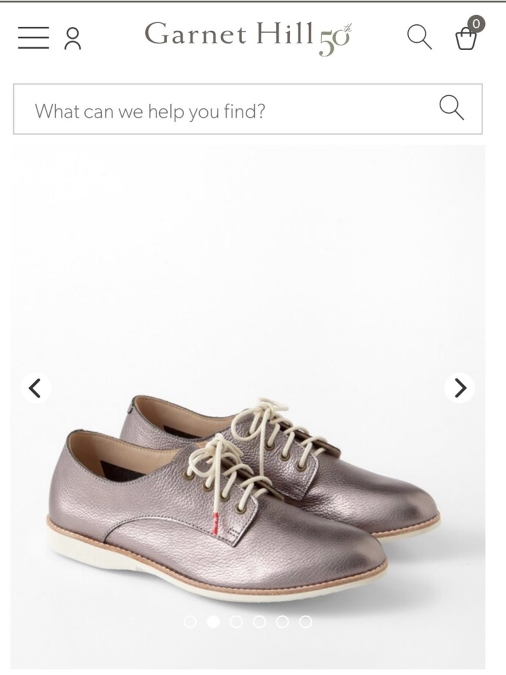 Rollie Metallic Pewter Leather Lace-Up Oxfords